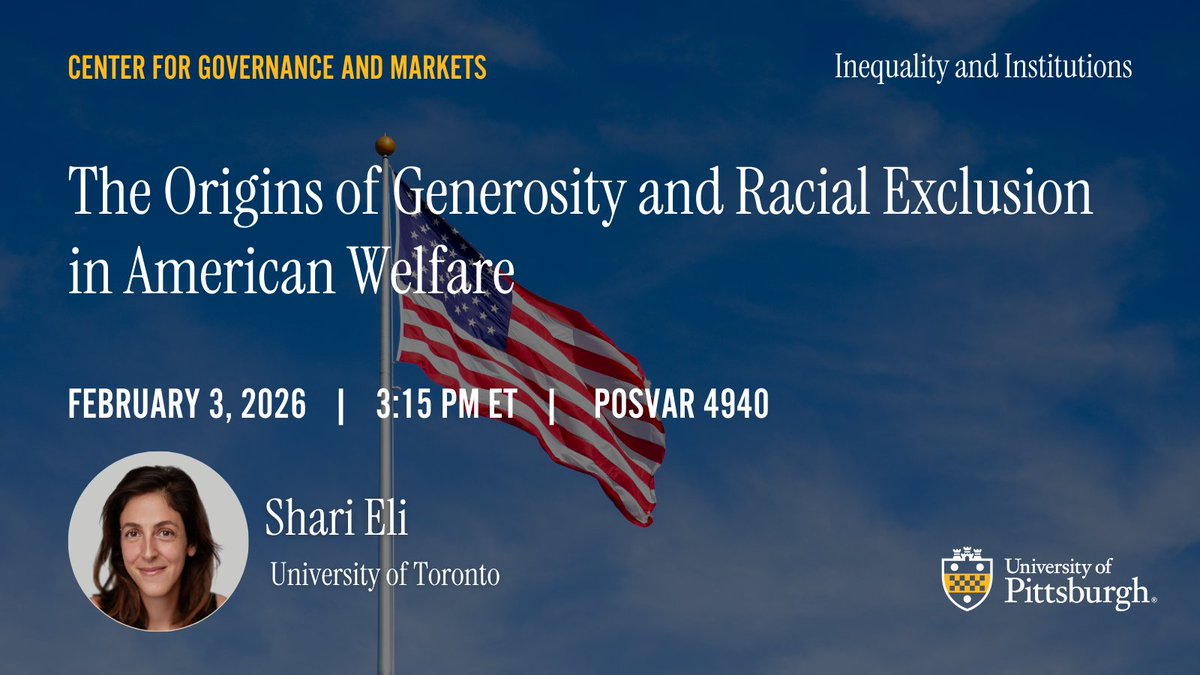 Center for Governance and Markets | Pitt tweet media