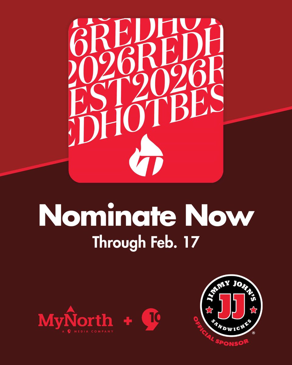 Red Hot Best is officially ON! It's up to you to decide who makes it to the Top 10. Nominate your favorites once per day through February 17. 👉 link.mynorth.com/RHB26