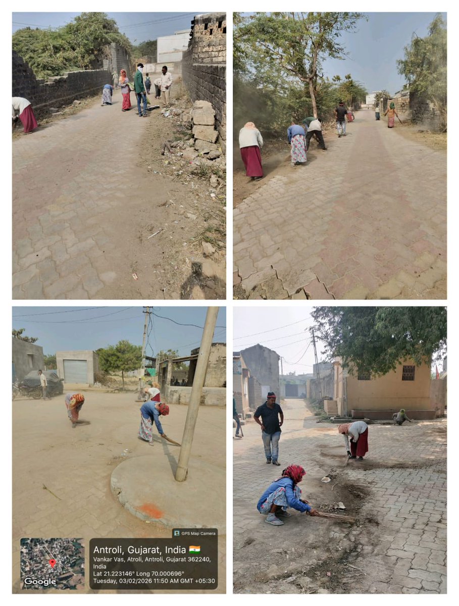 સ્વચ્છ ભારત મિશન (ગ્રામીણ) અંતર્ગત આંત્રોલી ગામે જાહેર સ્થળોની સાફ-સફાઈ .#Swachhotsav #NirmalGujarat #CRD_Gujarat #SBMR_Gujarat 
<a href="/CMOGuj/">CMO Gujarat</a>  
<a href="/crdgujarat1/">Commissionerate of Rural Development,Gujarat</a> 
 <a href="/CrdGujarat/">CRD_Gujarat</a> ,<a href="/collectorjunag/">Collector Junagadh</a>  
<a href="/SBMR_Gujarat/">Swachh Bharat Mission- Gramin, Gujarat</a>,<a href="/DrdaJun1/">Sbmg Junagadh</a>,<a href="/DdoJunagadh/">DDO Junagadh</a>,<a href="/InfoJunagadhGoG/">Info Junagadh GoG</a>,<a href="/InfoGujarat/">Gujarat Information</a>