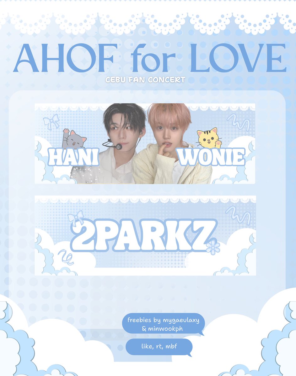 mygaeulaxy's tweet photo. AHOF for LOVE freebie giveaway .ᐟ.ᐟ
✮⋆˙by @mygaeulaxy &amp; @minwookph 
༄ like &amp; rt, mbf
༄ open for trades

⏰ both 1pm and 6pm show!

#AHOFforLOVEinCEBU #AHOFforLOVE #AHOFinCEBU #AHOFFanmeet2026 https://t.co/TBdTA59dTA
