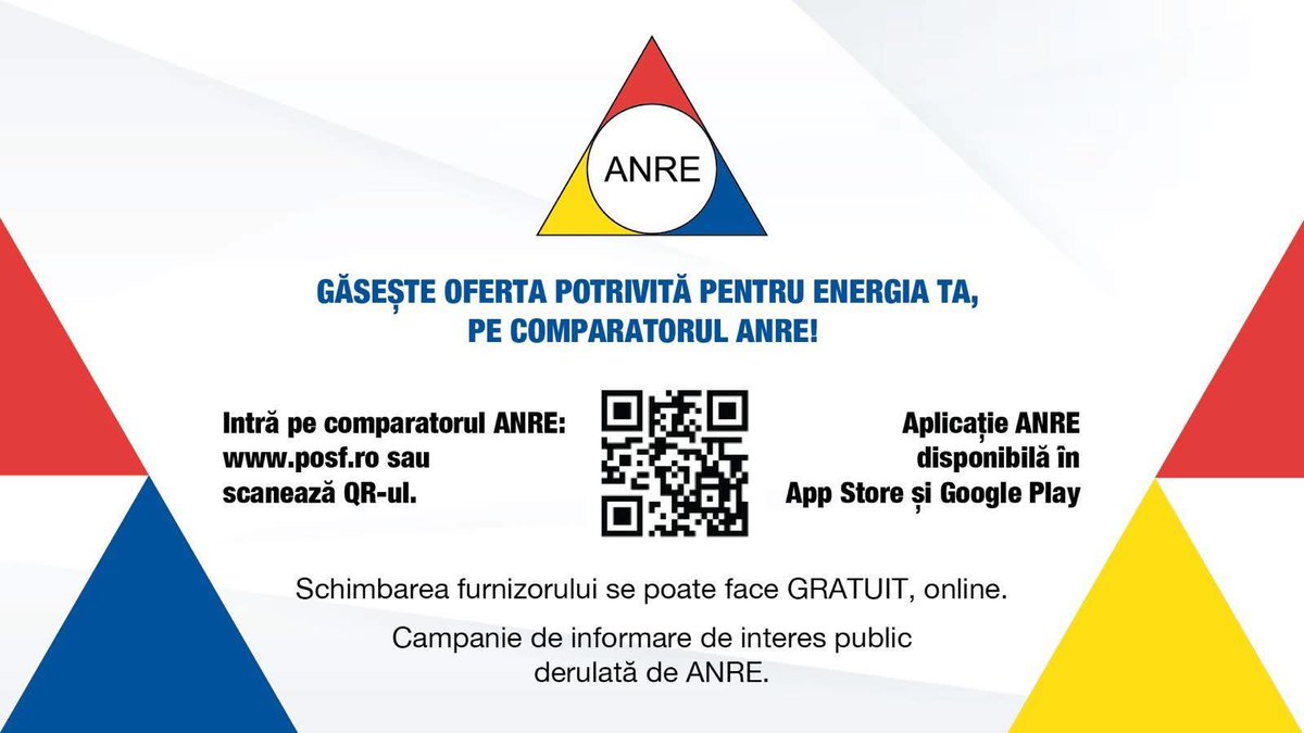 InfoANRE's tweet image. Președintele George Niculescu recomandă:
 Verificați „Comparatorul de prețuri” de pe site-ul ANRE. Există deja oferte competitive, sub nivelul actual de plafonare! Nu rămâneți în contracte scumpe – portarea este un drept și se realizează fără costuri.
 posf.ro/comparator?com…