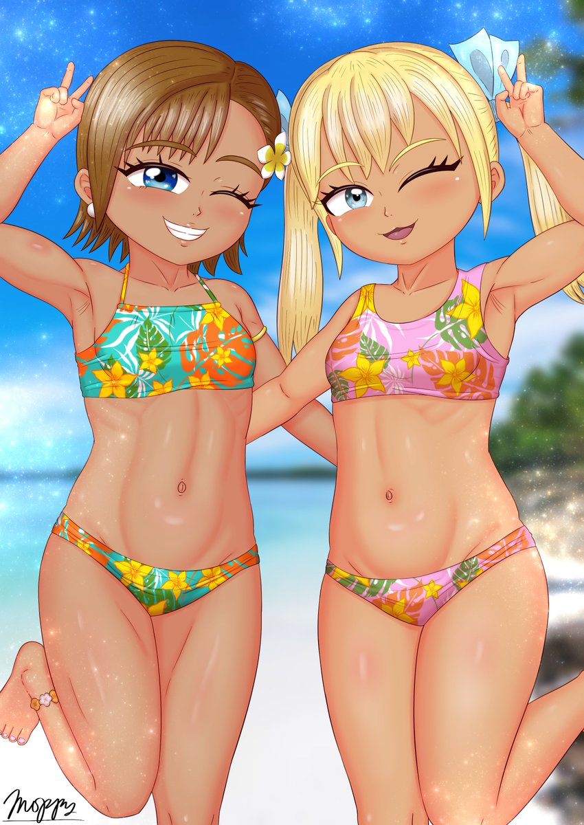 みんなのGOLF #みんテニP クラップハンズの南国少女コンビ🌴🌺