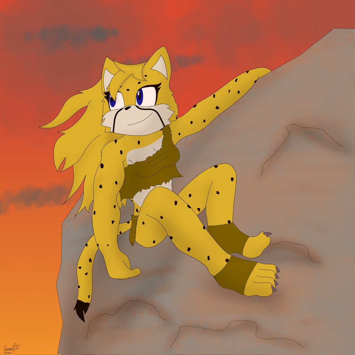To get the best sunsets, Rain climbs the highest cliffs of the jungle to get the best views of the sunsets. And don't worry, this kitty ain't afraid of heights.