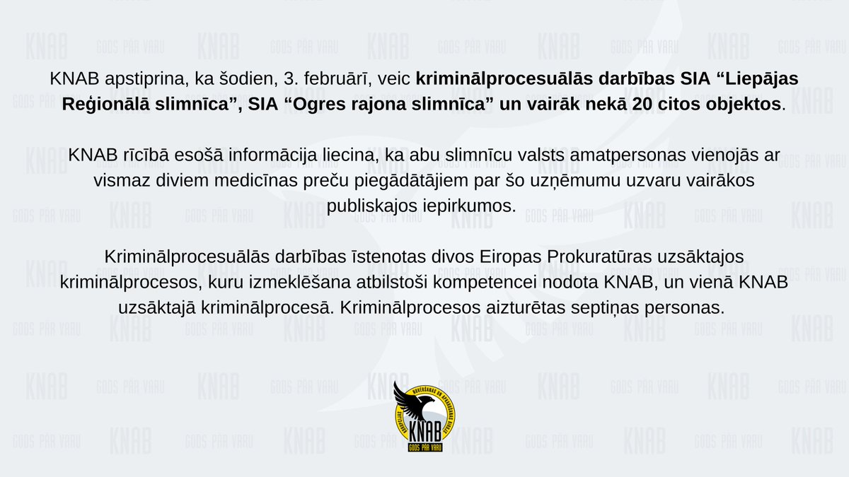 Korupcijas novēršanas un apkarošanas birojs tweet media
