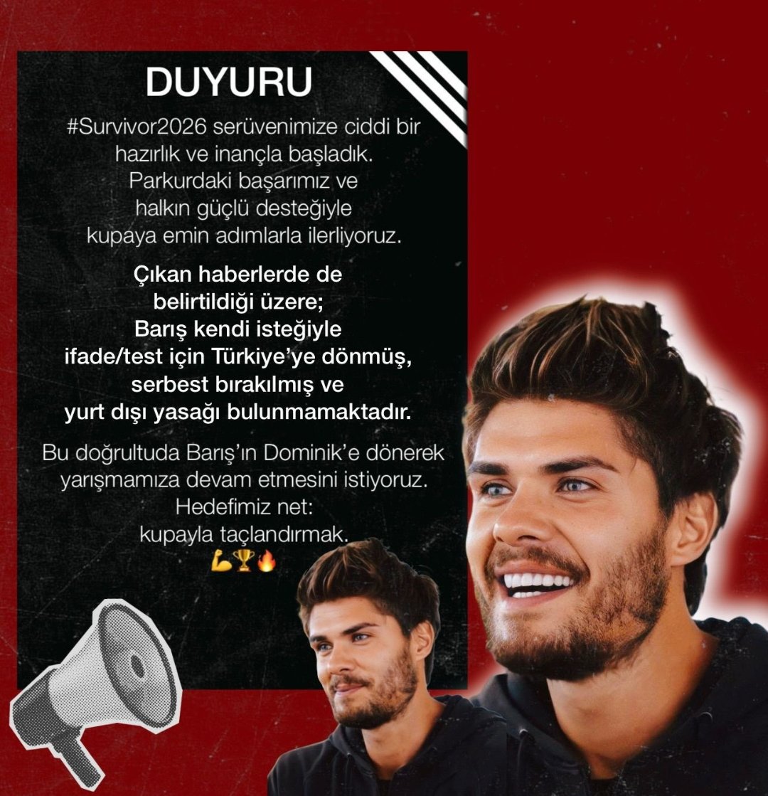 moshivet's tweet photo. @BMY_officialfc @acunilicali @acunmedya DUYURU 📢 #Survivor2026 

“Resimde yer alan açıklamaların dikkate alınmasını rica ederiz.”  
@acunilicali
 
@acunmedya

#BarışMuratYağcı’yı Dominik’te yarışmada izlemek istiyoruz! #Bmyfc https://t.co/BMChFELn43