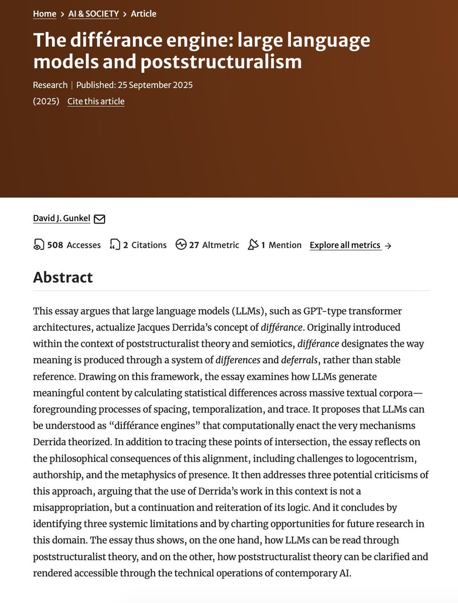 Wrong question: The assumption that conversational language use can only be a sign of intelligence--i.e. that speech is predicated on an intelligent speaking subject--is the operating system of logocentric metaphysics. And it is deconstructed here: link.springer.com/article/10.100…