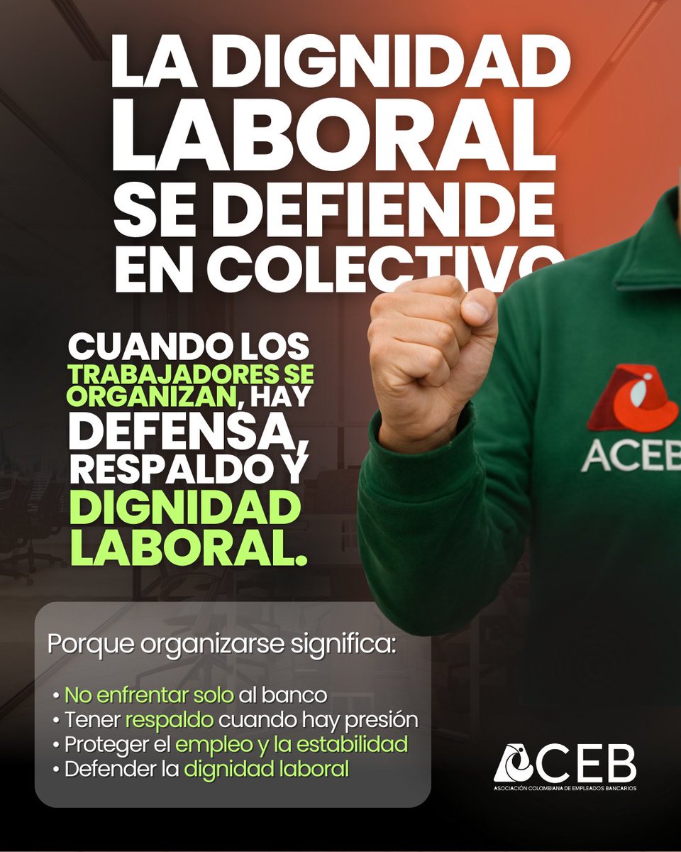 Cuando los trabajadores se organizan, no enfrentan solos al banco, cuentan con respaldo frente a la presión y protegen su empleo, estabilidad y dignidad.

Creemos firmemente que la organización sindical es la mejor herramienta de defensa frente a los abusos y retrocesos laborales