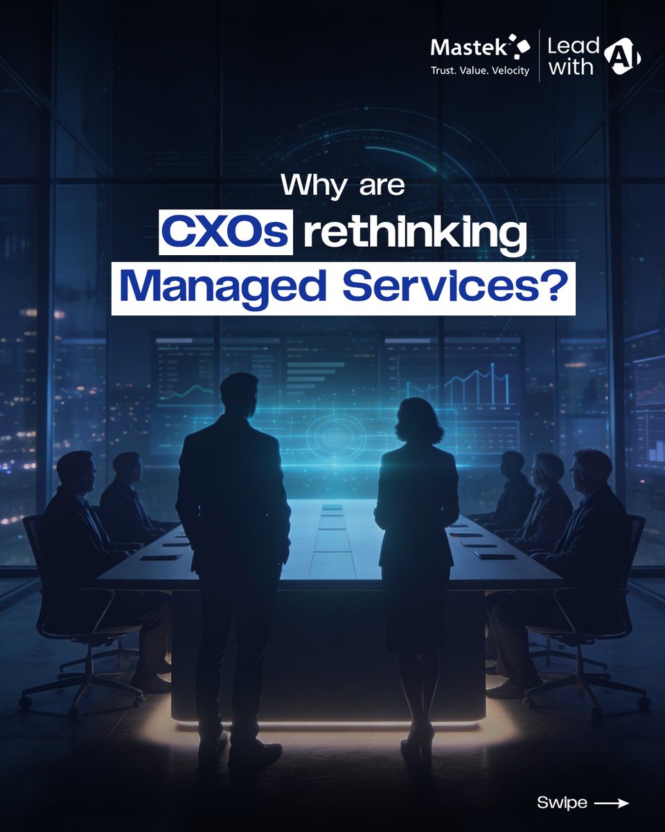 Mastekltd's tweet photo. Cost-saving kept the lights on, but leadership now wants to see the storm before it hits. The smartest enterprises aren’t fixing faster, they’re needing fixes less. That's why the future of managed services isn’t “managed” at all. It’s intentional.

#Blog #AIBlog #AgenticAI https://t.co/slkoVToFRP