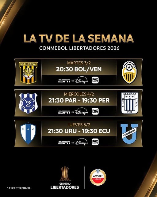 ProyectosThe's tweet photo. El @ClubStrongest inaugura la Copa Libertadores 2026.
Quisiera preguntarle a @EstadisticoBo si es la primera vez que el TIGRE juega el partido inicial de una Libertadores? https://t.co/MGISAHPaza