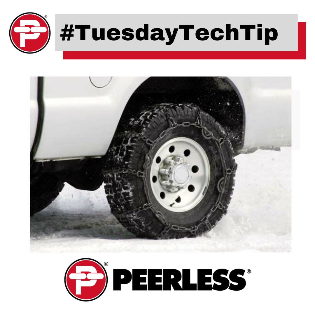 #TuesdayTechTip: Proper fit is critical. Traction chains must match tire size to prevent damage or failure. Use the Peerless Tire Chain Finder to find the right fit.

#peerlesschain #kitocrosby #tirechains