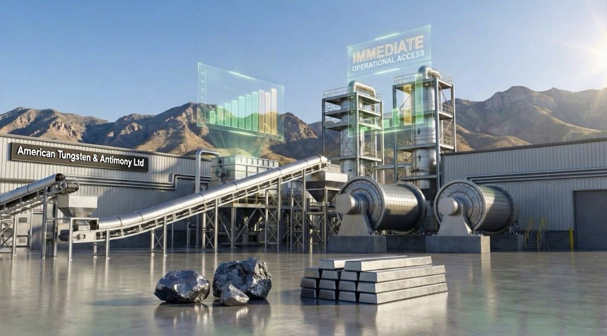 American Tungsten &amp; Antimony Ltd (ASX: $AT4 | OCTCQB: $ATALF)
stands at the forefront of bolstering US critical mineral independence through its strategic buy of Utah’s permitted Dutch Mountain Tungsten Mill &amp; Project—the nation’s final tungsten site! Bypassing 7-year delays for