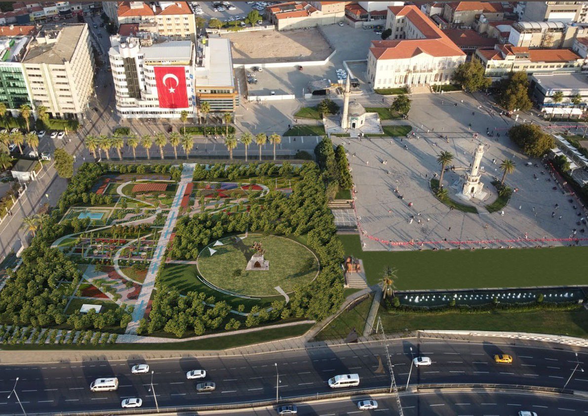 SAITBASDAS's tweet photo. Mustafa Kemal Atatürk’e yakışan meydan, İzmir’e yakışır

BİR KEZ DAHA SÖYLÜYORUZ:
KONAK MEYDANI BETON OLMASIN,
ATATÜRK MEYDANI BÜYÜSÜN!

2021’de söyledik.
2022’de yineledik.
2023 ve 2024’te tekrarladık.
2026’dayız, bir kez daha altını çiziyoruz:

Konak Meydanı’nda yıkılan İzmir Büyükşehir Belediyesi binasının yerine yeni bir bina yapılmasını istemiyoruz.
Bu alan betonla değil; yeşille ve meydanla İzmir’e kazandırılmalıdır.

Gazi Mustafa Kemal Atatürk’ün adını taşıyan bu meydan,
bir tabela ile değil; büyütülerek ve kente nefes aldırılarak onurlandırılmalıdır.

Sözleşme yapılmış olabilir.
Ama bu meydan İzmir’indir.

Oraya bina değil,
Atatürk Meydanı’nı büyütelim.