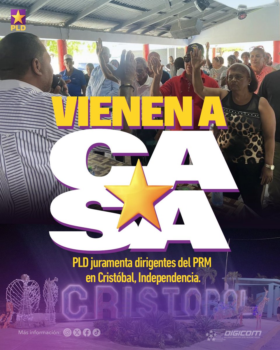 PLD reactiva Duvergé y calienta motores para 2028 👀

En una concurrida asamblea en Duvergé, provincia Independencia, el PLD reactivó sus trabajos políticos, encabezados por los miembros del Comité Político Ramón de la Rosa y Alexis Lantigua, como también parte de la dirigencia
