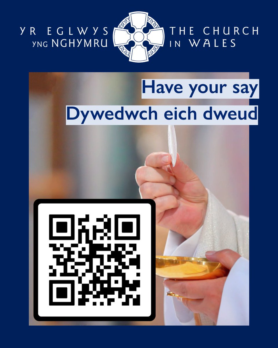 ChurchinWales's tweet photo. 🗓️ The Clergy Wellbeing Survey opens on 16th Feb. Mae'r Arolwg Llesiant Clerigwyr yn agor ar 16 Chwefror.
🔗 A link will be sent to your CinW email with a QR code. Bydd dolen yn cael ei anfon at eich e-bost CinW gyda chod QR.
https://t.co/omUiRoyWX8
#ChurchInWales https://t.co/EelzZYhqtL