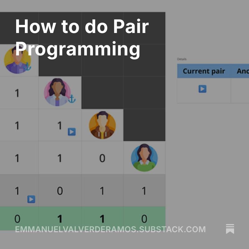 A complete guide to Pair Programming open.substack.com/pub/emmanuelva…