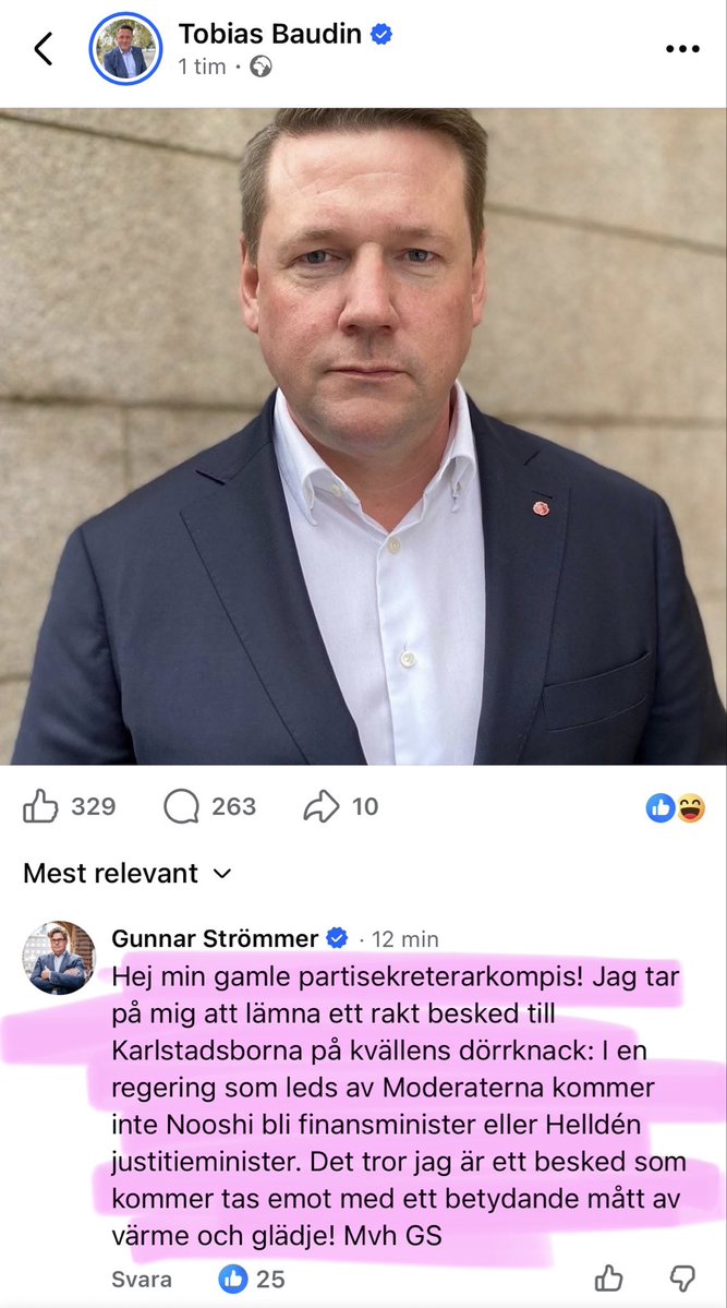 Ta er tid att läsa det här replikskiftet mellan bitterheten själv – Socialdemokraternas partisekreterare Tobias Baudin – och Sveriges justitieminister Gunnar Strömmer. 

De här två herrarna är skäl nog att rösta kvar den här regeringen i september.