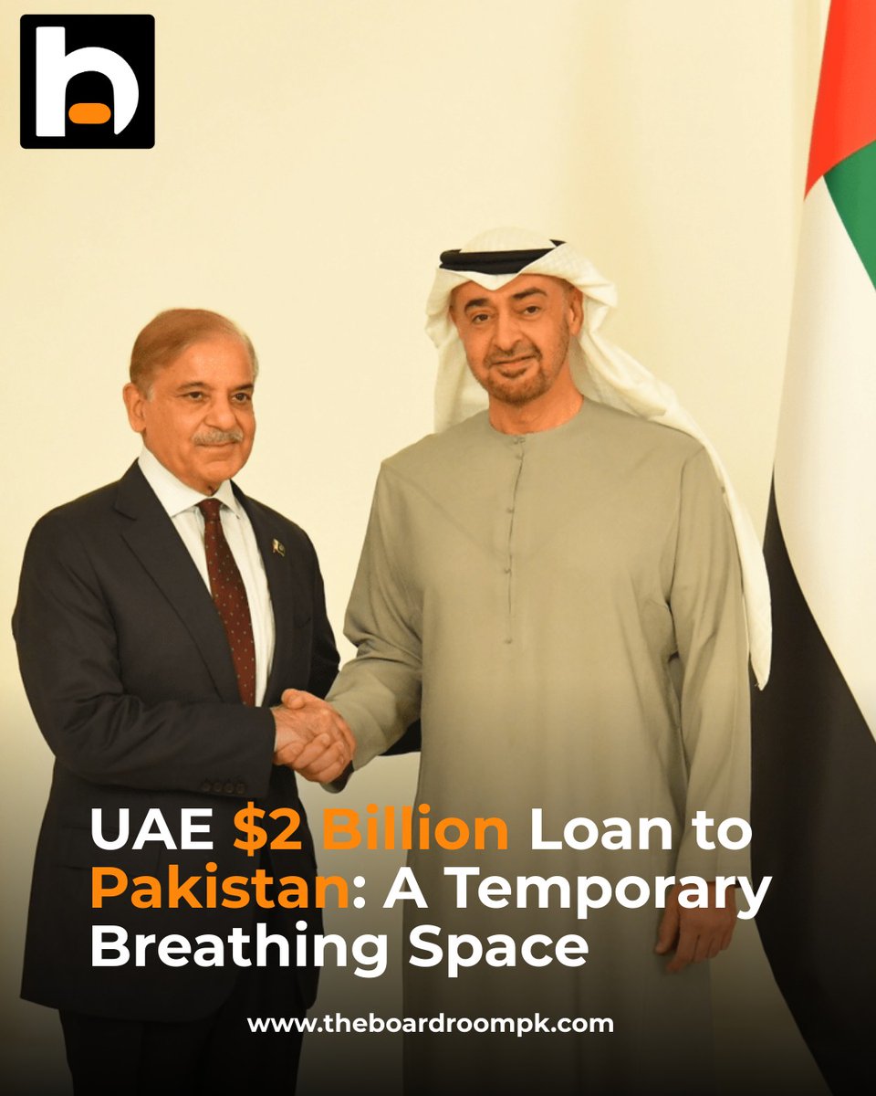 theboardroompk's tweet image. UAE extends $2bn loan to Pakistan, providing temporary relief for external financing pressures.
#PakistanEconomy #UAELoan #ExternalFinancing #EconomicStability