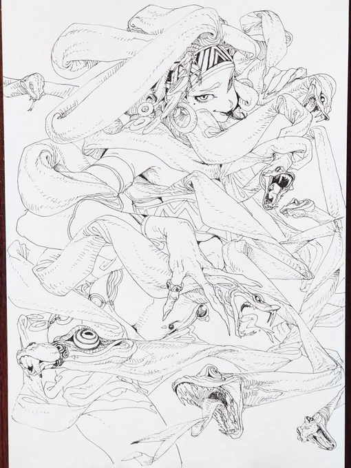 細ペンで落書き3。 