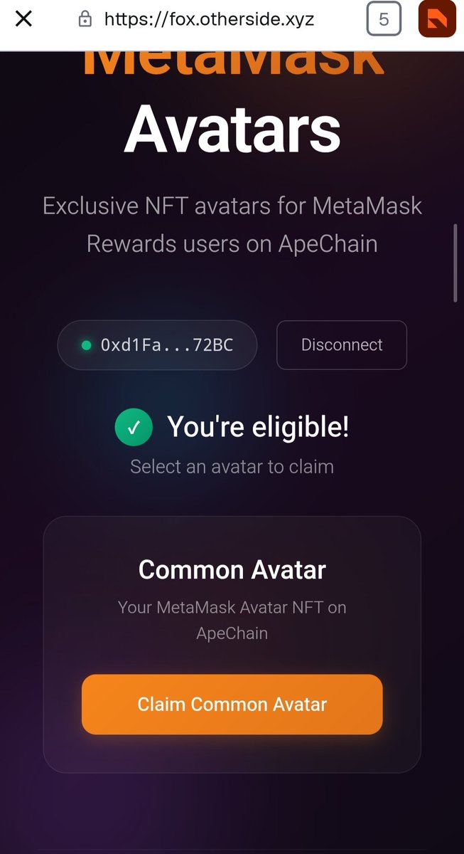 Metamask REWARDS! 
Metamask teamed up Otherside 
Check your rewards in the bottom right corner in the app!
If need some gas drop the wallet
<a href="/MetaMask/">MetaMask 🦊</a> <a href="/OthersideMeta/">Othersidemeta</a> #metamaskrewards #claim #Rewards