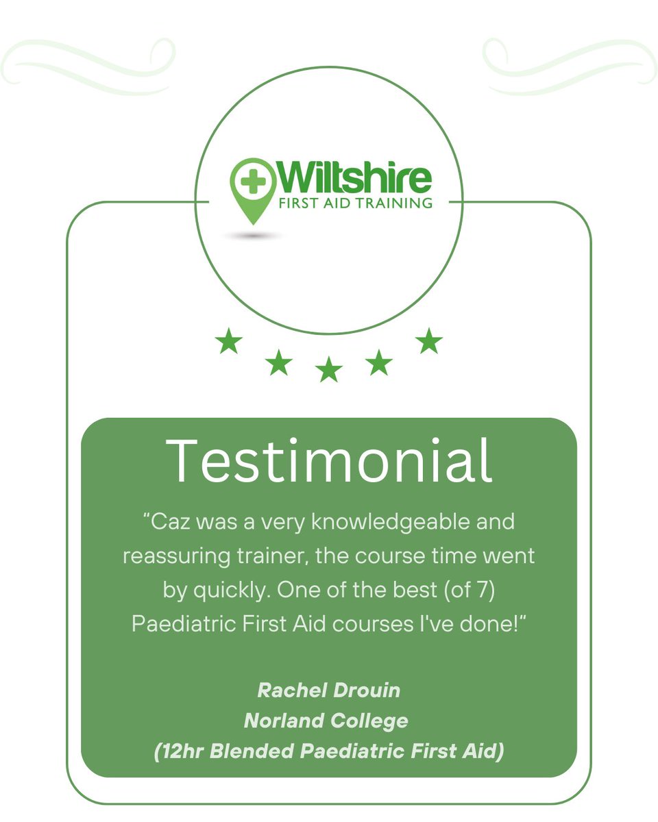 wiltfirstaid's tweet photo. Thank you for this incredible review ⭐ 🙌 

👉 https://t.co/6jwF7jW2mu

#wiltshirefirstaid #testimonial #review #paediatricfirstaid #firstaid #firstaidcourses #firstaidtraining https://t.co/snJc6ln9xO
