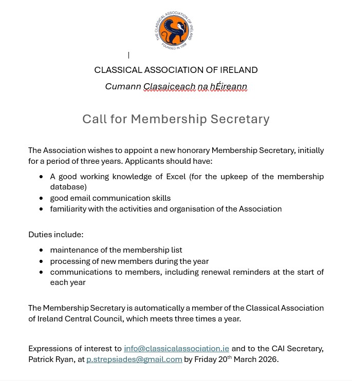 Classical Association Ireland tweet media