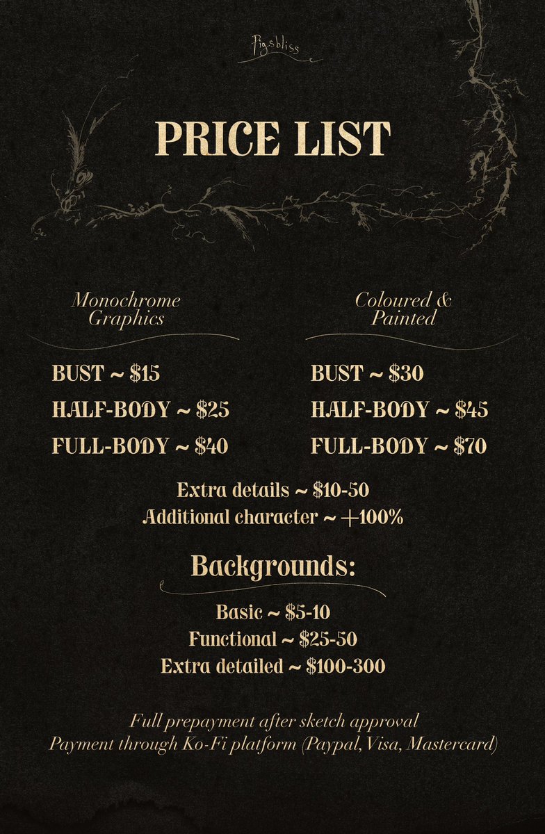 pigsbliss's tweet photo. COMMISSIONS ARE OPEN!🪳

All prices and information are in the attached files

To contact DM or email me:
📩Pigsbliss@gmail.com

Repost is very appreciated!🤝 https://t.co/wg5bJMlaWR