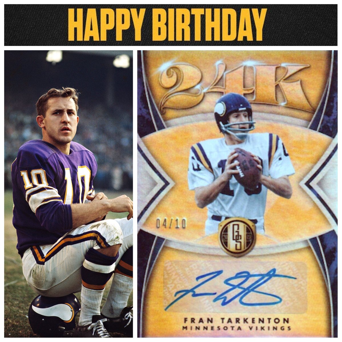 Happy 86th Birthday to Fran Tarkenton!

🏈 TD–INT = 342/266
🏈 Pass yds = 47,003
🏈 Rush yds = 3,674
🏈 Rush TD = 32

🏆 NFL MVP ('75)
⭐ 9× Pro Bowl
⭐ NFL pass yds leader ('78)
⭐ NFL pass TD lead ('75)

💯 Member-Pro Football Hall of Fame
#NFL #Vikings #NYGiants #HappyBirthday