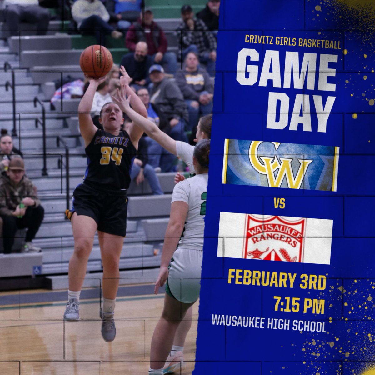 The Crivitz Girls JV/Varsity Basketball Teams are on the road tonight for a conference matchup with the Wausaukee Rangers. JV starts at 5:45 p.m. with the varsity to follow at 7:15 p.m. #GoWolverines