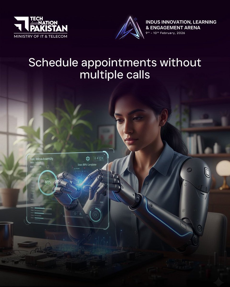 RT10Aisha's tweet photo. Imagine AI as your personal assistant—streamlining tasks, scheduling, and communication—all in one place. URAAN AI TECHATHON 1.0 is where it starts. #6DaysToIndusAIWeek https://t.co/XG6RS2ny7M