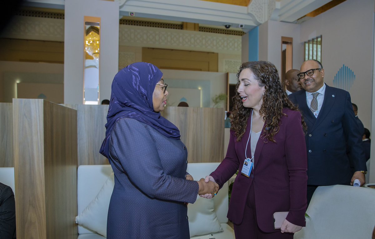 kwamekivaisi's tweet photo. Madinat Jumeirah, Dubai, UAE
Leadership in action at the World Governments Summit 2026. Her Excellency President Samia Suluhu Hassan & Her Excellency President Vjosa Osmani-Sadriu.🇹🇿🤝 🇽🇰