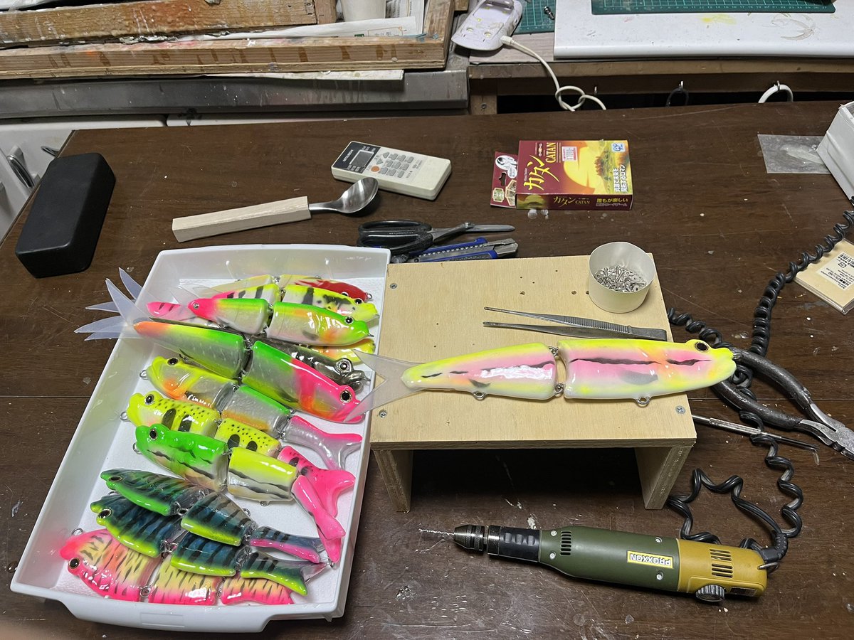 今宵もテール固定など少々作業中です。 #PLUS1 #plusone #琵琶湖