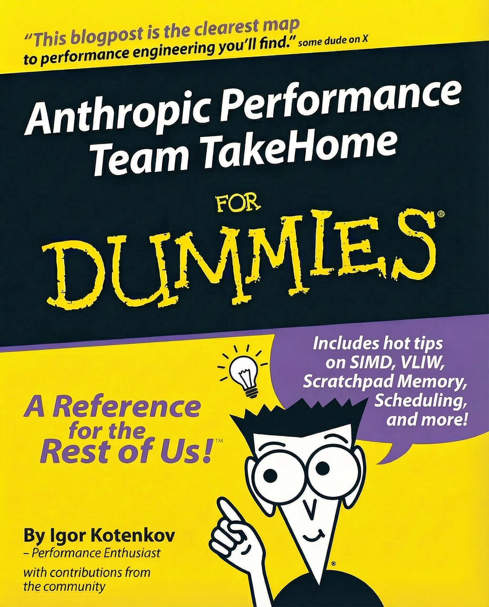 My first blogpost is out: ikot.blog/anthropic-take…

Like many of you, my feed has been dominated recently by Anthropic's Optimization team take-home.

TL;DR: They retired this "notoriously difficult" exam because Claude Opus 4.5 effectively solved it. So, they released the task,