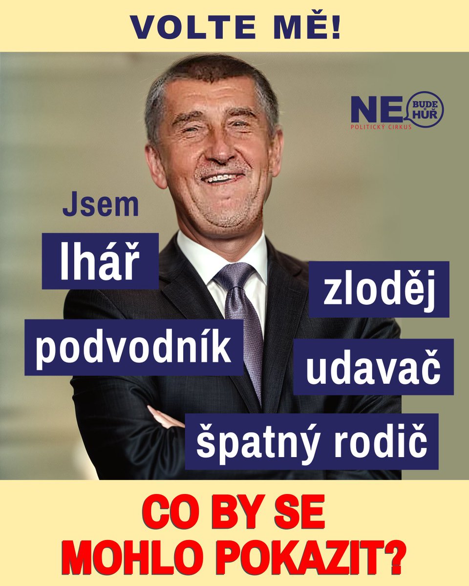 <a href="/SeznamZpravy/">Seznam Zprávy</a> Babiš všechny překvapil tím, že nás zase ojebal. No, to je fakt šokující. 😯