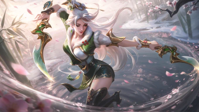 Oh, Petals of Spring Katarina, you are perfect in any Splash Art! In love with the Chromas Splash Arts. She looks beautiful in all of them.