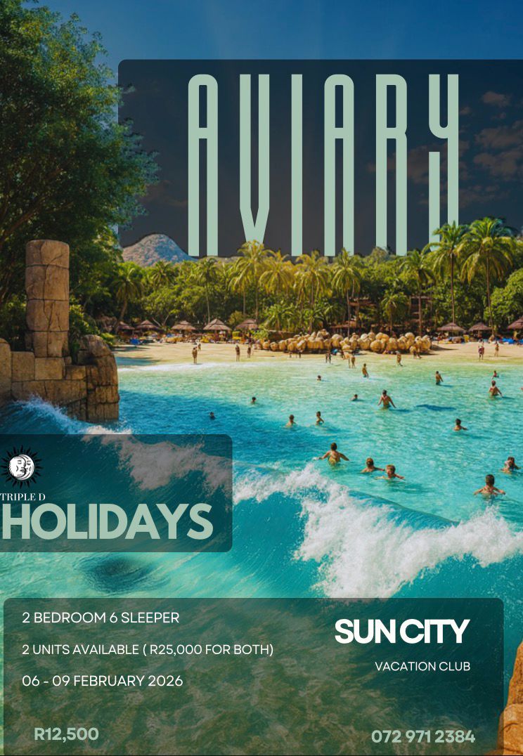 tripledholidays's tweet photo. Double the space, double the fun—two luxe units for the ultimate Sun City adventure. Gather your crew and make memories that shine. Book now before they’re gone!
#TripleDHolidays #SunCity #GroupGetaway #HolidayVibes #LuxuryTravel #FunInTheSun https://t.co/x7kIbn1tP0