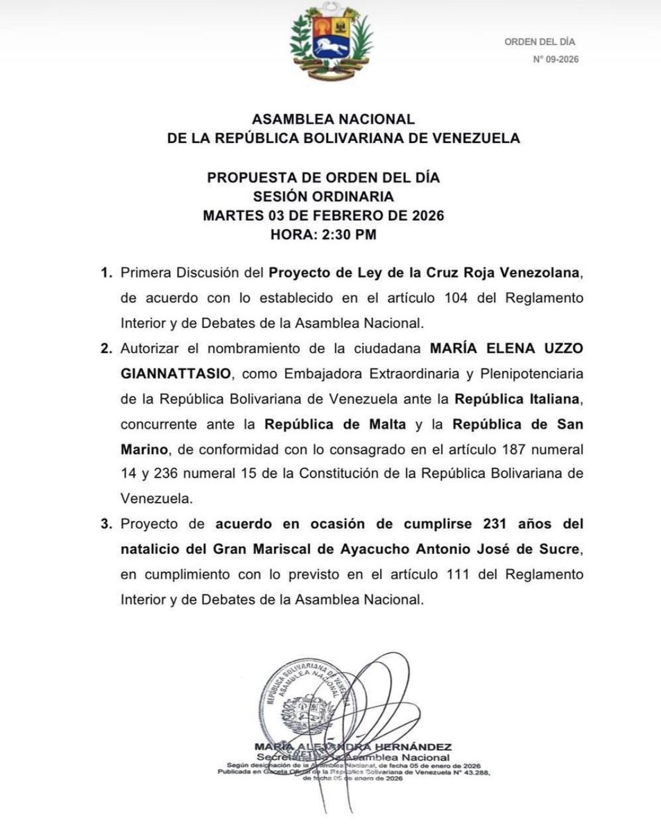 🚨‼️ EL RÉGIMEN SE BURLA DE TRUMP. Pese a las promesas bajo mesa, HOY NO se discute la LEY DE AMNISTÍA EN LA ASAMBLEA NACIONAL🇻🇪 

Mientras el mundo espera libertad, ellos intentan ganar tiempo con la Cruz Roja y embajadores. ¿Tienen MIEDO de soltar el poder o están desafiando al