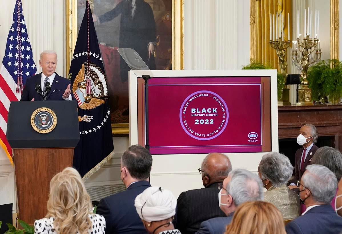 X_FactorRandyD's tweet photo. George Bush celebrated Black History Month. Joe Biden celebrated Black History Month. You don’t have to be Black to celebrate Black History Month. 

You just have to be an American who understands history. https://t.co/j9OMlWtFng