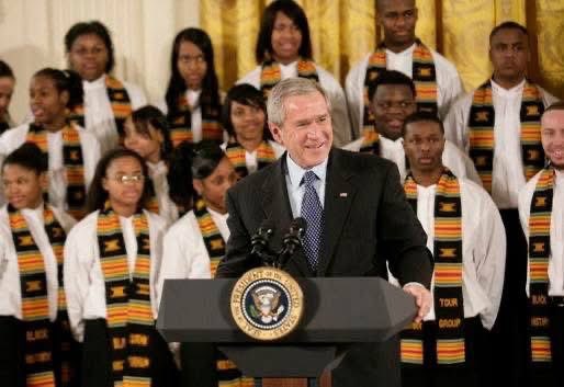 X_FactorRandyD's tweet photo. George Bush celebrated Black History Month. Joe Biden celebrated Black History Month. You don’t have to be Black to celebrate Black History Month. 

You just have to be an American who understands history. https://t.co/j9OMlWtFng