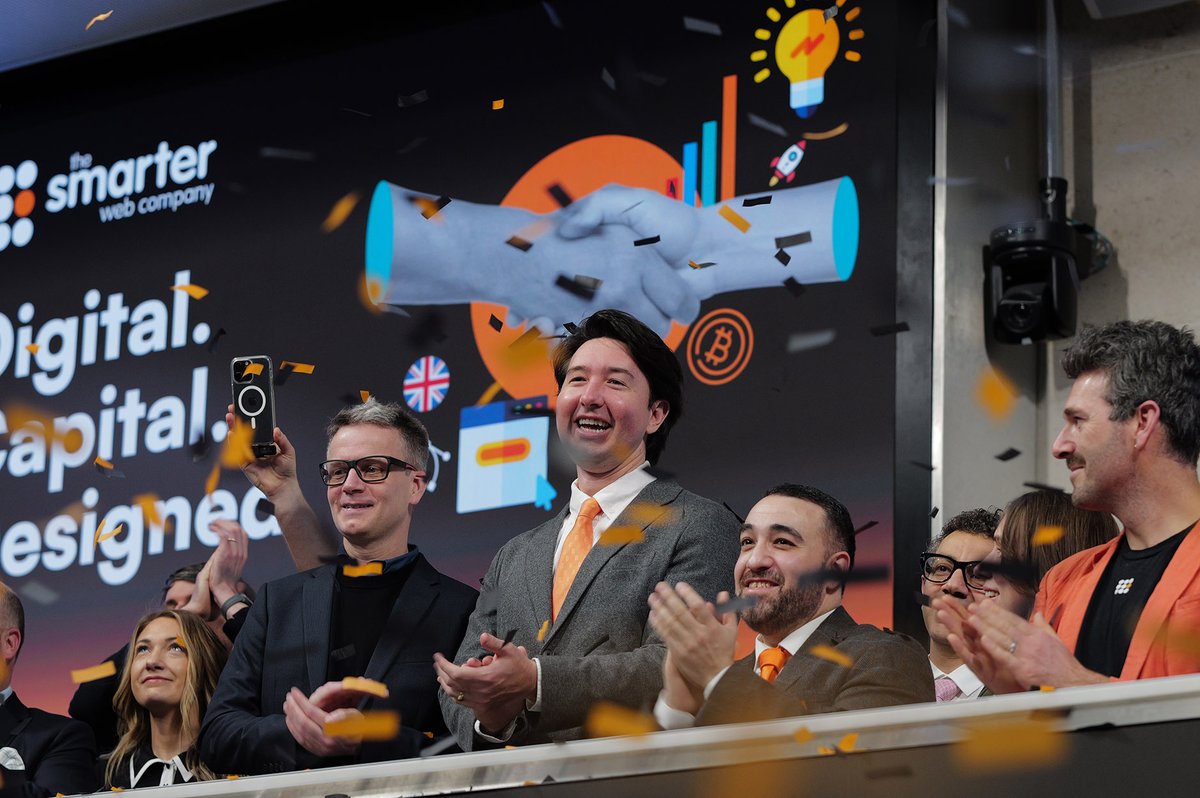 LSEplc's tweet photo. 🎉The Smarter Web Company plc has joined the Main Market!

This Bristol-born business is the UK’s largest public company holding Bitcoin and continues its journey from start up to scale.

https://t.co/So3hn01vdB

#MarketOpen #Technology #DigitalCapital https://t.co/s5l6TEZ7gs