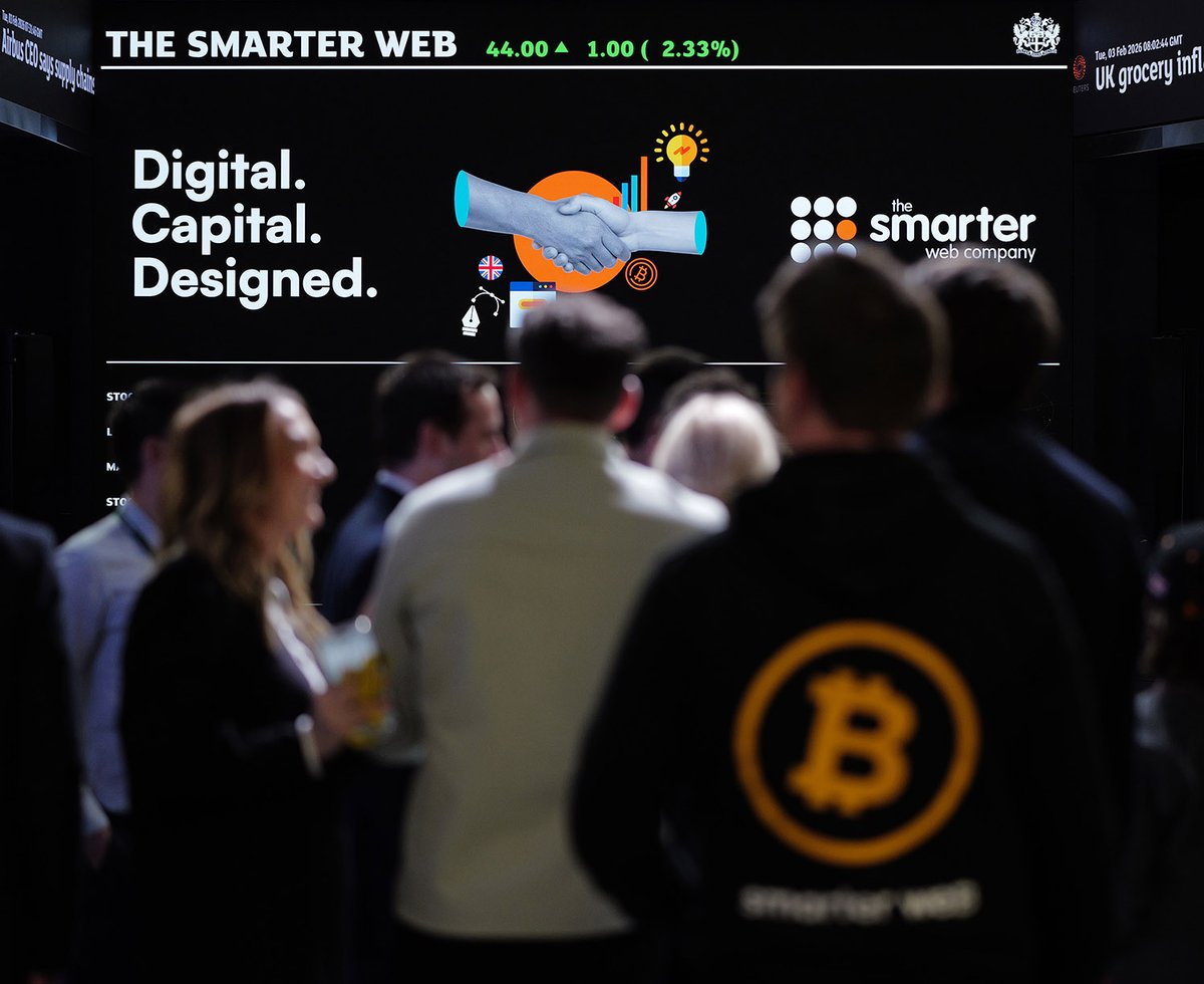 LSEplc's tweet photo. 🎉The Smarter Web Company plc has joined the Main Market!

This Bristol-born business is the UK’s largest public company holding Bitcoin and continues its journey from start up to scale.

https://t.co/So3hn01vdB

#MarketOpen #Technology #DigitalCapital https://t.co/s5l6TEZ7gs