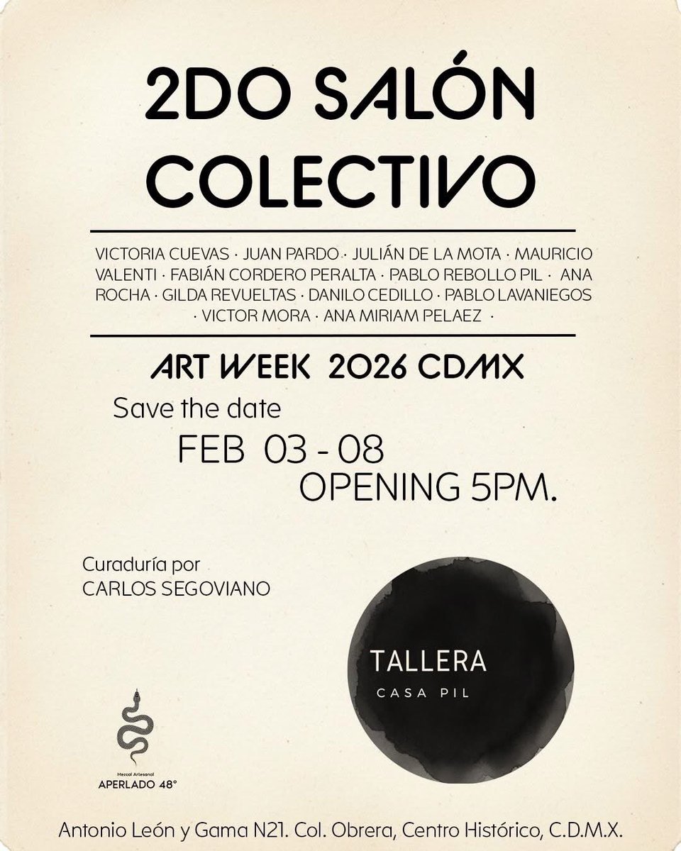 LavaniegosPablo's tweet photo. #artweek nos vemos en la CDMX 
Semana del arte  2026 https://t.co/efjAxVUSSO