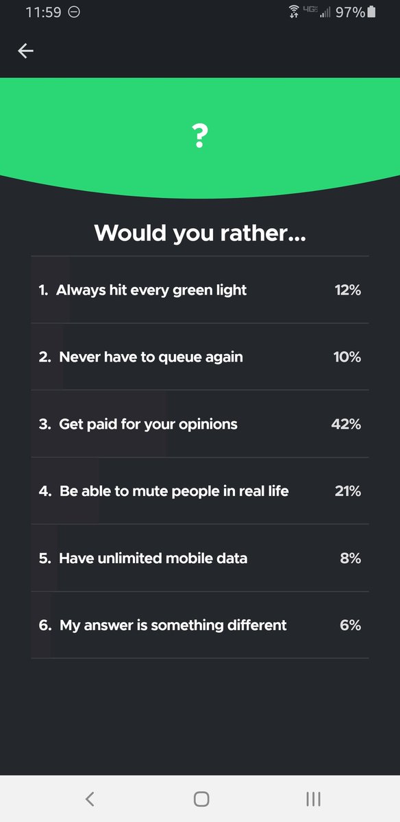 Hj_psycho's tweet photo. @qmee Gotta be honest, this kinda feels like you're spitting in our face with this daily poll. Especially when so many of us depend on you so we can barely make ends meet. https://t.co/175OyqRaVX