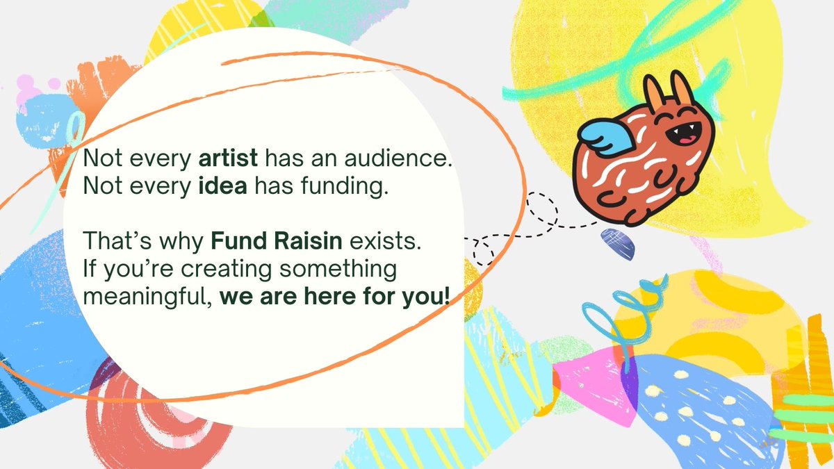 Every great project starts with a spark✨but even the best ideas need fuel to grow. 
If you’re an artist or a creator with a meaningful vision, you don’t have to build alone. We are here to bridge the gap between your idea and the funding it deserves.

For any reason, Fund