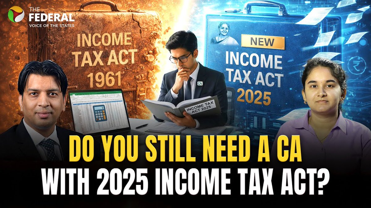 TheFederal_News's tweet photo. All you need to know about New Income Tax Act: Assessment, savings, filing returns
WATCH | https://t.co/qYY7mWz7Ag
For more such videos, subscribe: https://t.co/akHuCPH8UO
#IncomeTaxAct #TaxSavings #FilingReturns #Assessment #TaxTips #UnionBudget2026 #PersonalFinance https://t.co/qJ15Yp2u96