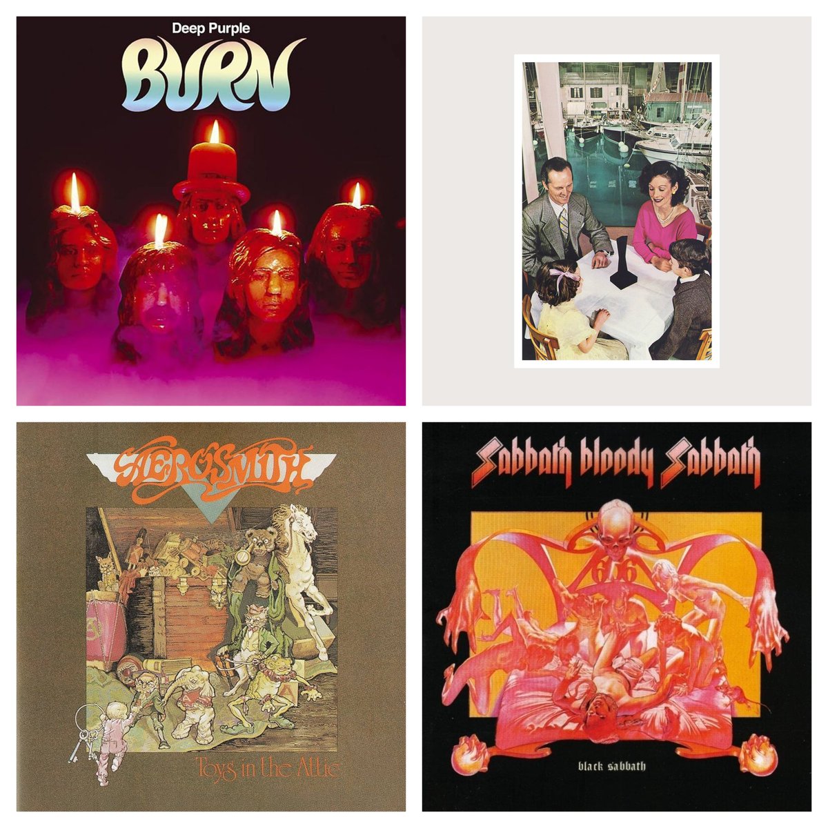 Sebyy71's tweet image. Which album do you prefer?

👉 Deep Purple - Burn
👉 Led Zeppelin - Presence 
👉 Aerosmith - Toys In The Attic 
👉 Black Sabbath - Sabbath Bloody Sabbath