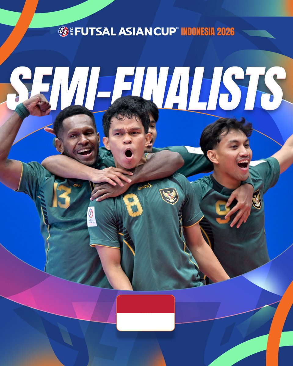 Signed. Sealed. Delivered.

🇮🇩 Indonesia are the last #ACFutsal2026 semi-finalists!
