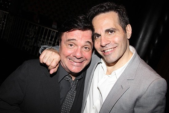 iShowTunes's tweet photo. #NathanLane & #MarioCantone/@macantone, at the 2011 Opening Night for #LarryKramer's #TheNormalHeart. https://t.co/RrGOFdKeDJ