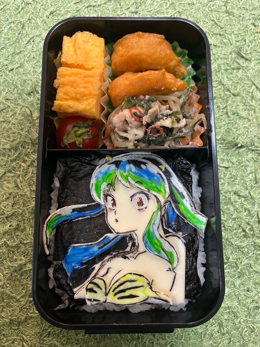 naopLunchBox's tweet photo. ラム弁当(うる星やつら)

Lum character bento
(Urusei Yatsura)

節分なので！
恵方巻きは美味しかったです🥰

#キャラ弁
#うる星やつら 
#ラム
#uruseiyatsura 
#lum https://t.co/eX0ScwBgOH