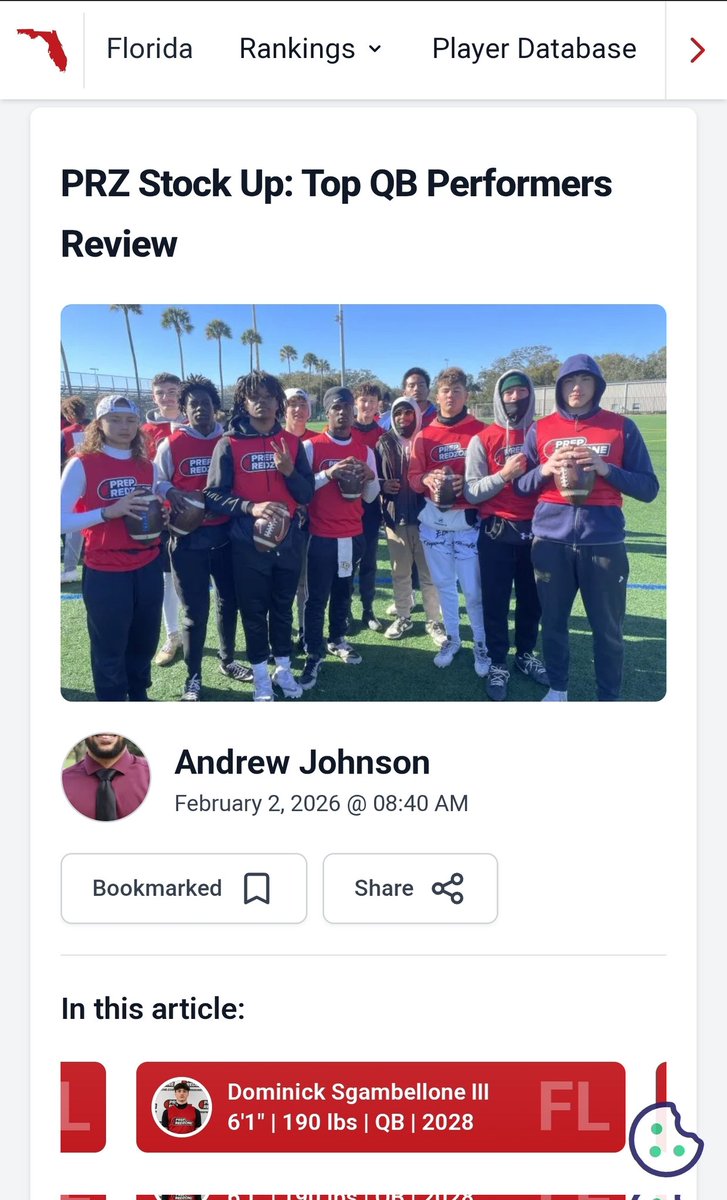 Dominick Sgambellone III 2028 QB tweet media