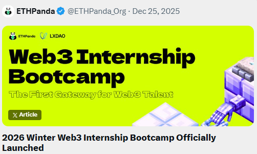 swiftevo1's tweet photo. What Ethereum Localism looks like in the Chinese public goods community? 

@web3careerbuild  Winter Web3 Internship Program host by @ETHPanda_Org &amp; @LXDAO_Official 

One month before, I notice a very interesting poster 

https://t.co/VSbYMQXBbx https://t.co/ZIBw6Jk79g